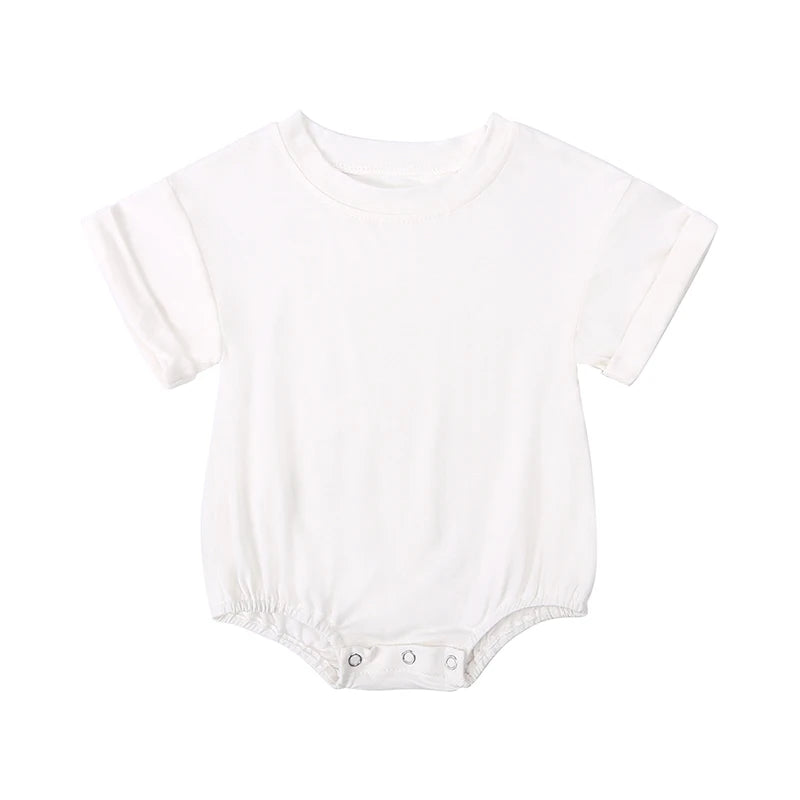 2025 Summer Newborn Baby Clothing Bamboo fiber casual Rompers 3-24M Infnat Boys Girls Jumpsuit Bebe Body Clothes Short Sleeve