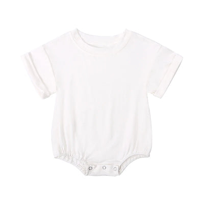 2025 Summer Newborn Baby Clothing Bamboo fiber casual Rompers 3-24M Infnat Boys Girls Jumpsuit Bebe Body Clothes Short Sleeve