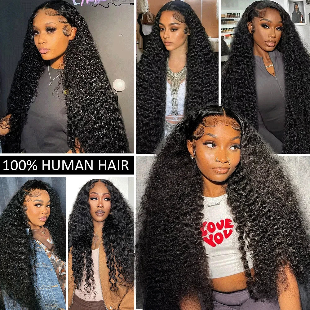 Deep Wave Human Hair Bundles Curly Hair Brazilian Weaving 10-40 Inches Natural Human Hair 100% Remy Loose Hair Bundles 1/3/4 Pcs