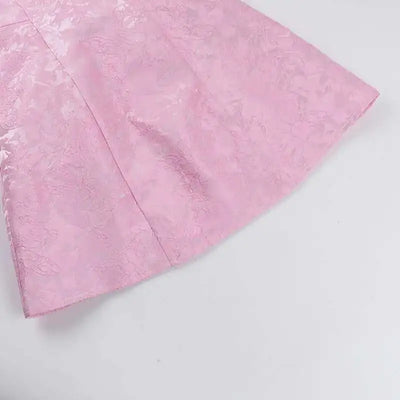 Townlike Jacquard Waist Wrap A-line Dress Women Spaghetti Strap 2025 Spring Summer Dress Bow Nightclub Sexy Party Dresses