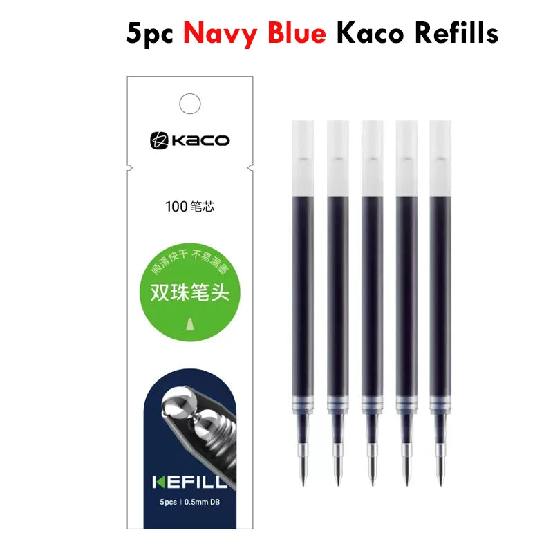 KACO Kawaii Rotate Gel Pens Stationery Caneta 문구용품 0.5MM Black Ink канцелярия Fluent Writing High Capacity for School Office ﻿