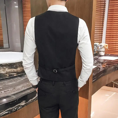 M-5XL Plus Size Men's Slim Fit Mens Suit Vest Casual Suit Vest Man Formal Businss Vests Male Waistcoat Gilet Homme XXXXXL