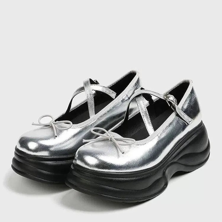 Ballerinas Woman 2025 Clogs Platform Low Heels Bow-Knot Casual Female Sneakers Summer Shoes Ladies Shallow Mouth Flats Ballet Cr
