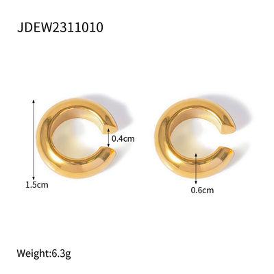 Youthway Star Zirconia Round Hoop Earrings Stainless Steel High Quality Jewelry Minimalist Elegant Chic Earrings Wholesale