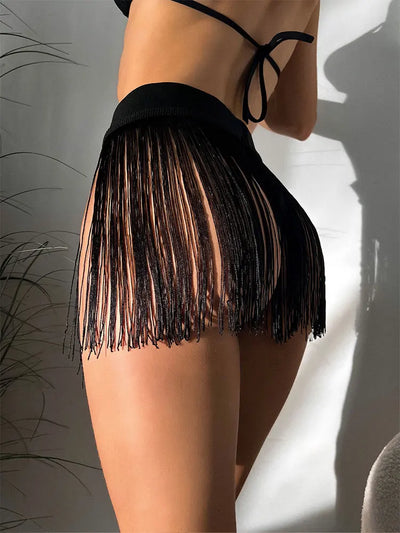 New Sexy Fringe Mini Skirt Beach Vacation Bikini Cover Up Swimwear