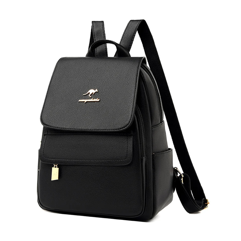 Women High Quality Leather Backpack Large Capacity School Shoulder Bags for Teenage Girls Travel Backpack Designer Sac A Dos
