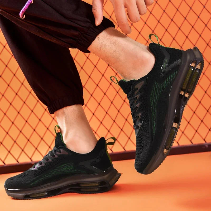 Sneakers Men New Fashionable Thick Soled Anti Slip Shock-absorbing Running Casual Sneakers Summer Mesh Shoes Zapatillas Hombre