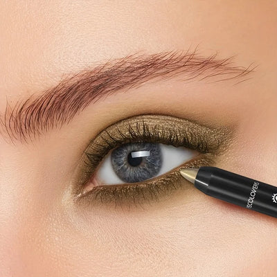 Pearlescent Eyeshadow Pencil Stick Highlight Stick, Black & Grey Shimmer Eye Shadow Pen with Eyeliner, 1pc