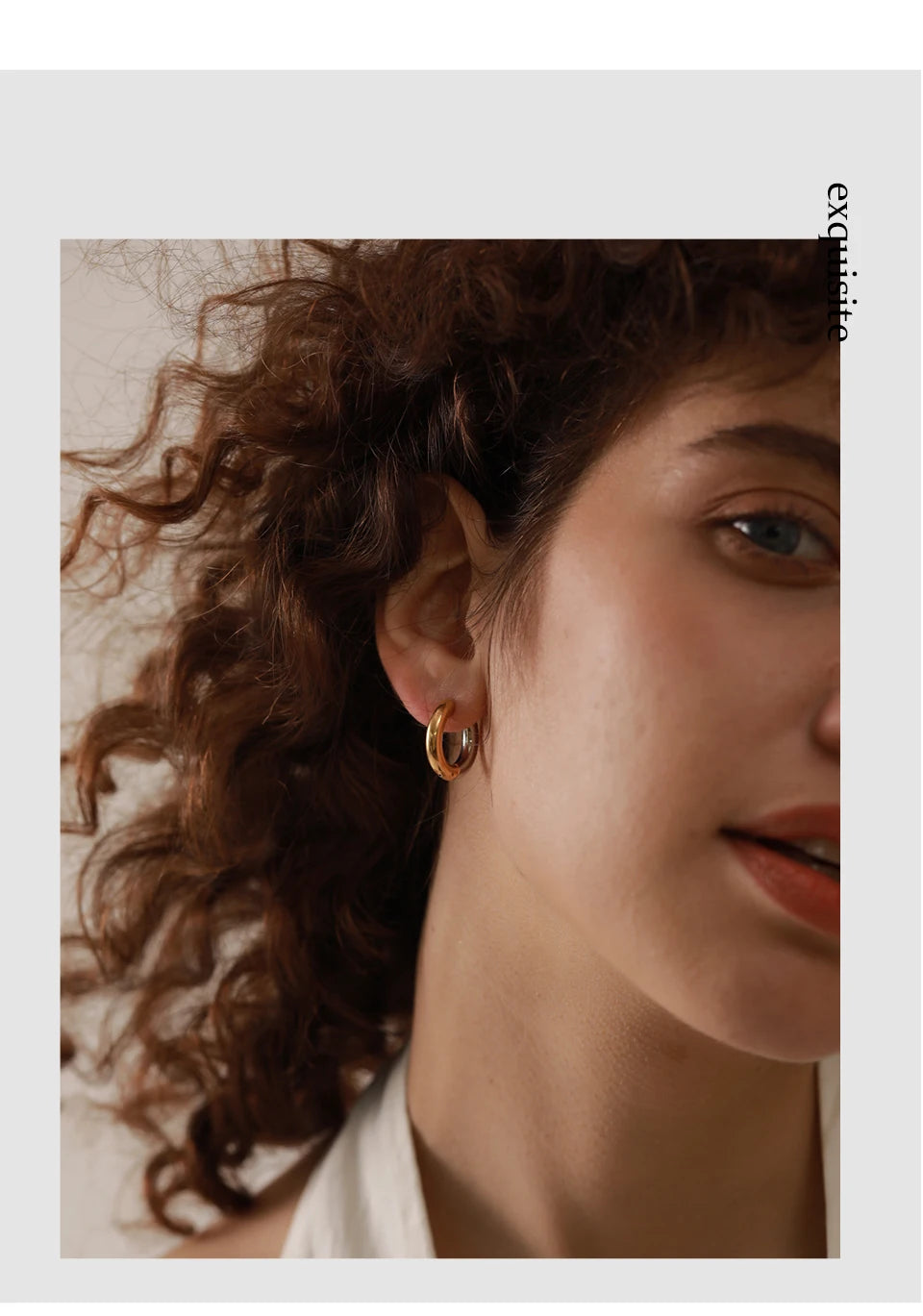 Yhpup  Chic Stainless Steel Geometric Round Hoop Earrings Women Gold Silver Color Charm Trendy Fashion Temperament Jewelry