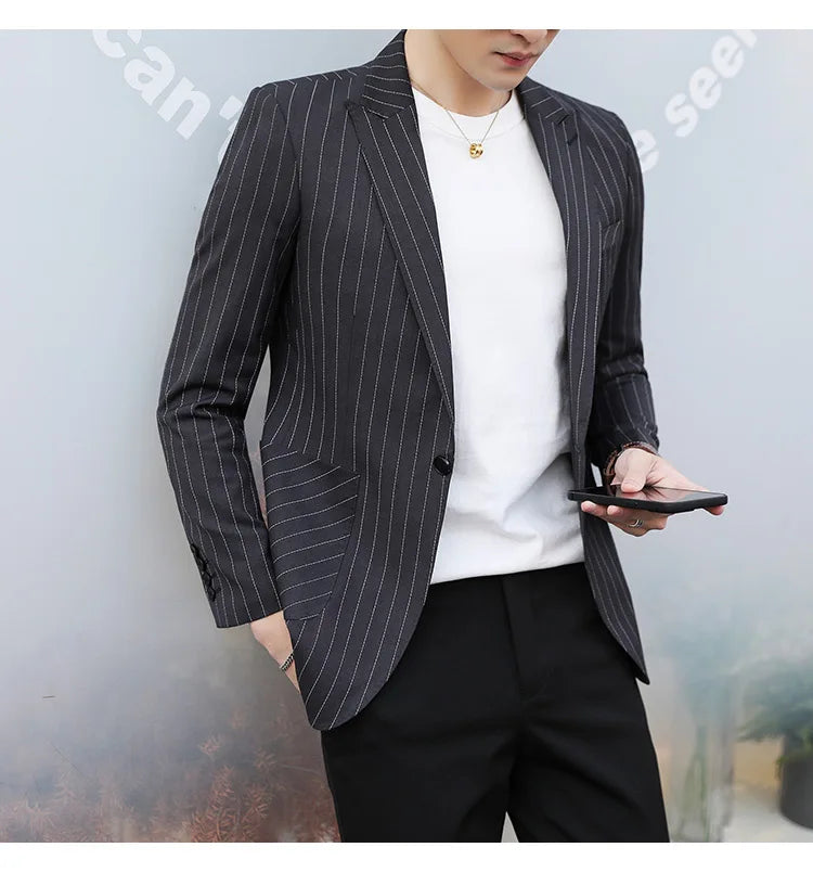 2024 Slim Fit Men's Wedding Casual Suit High-End All-in-One Handsome Two Button Fashion Boutique Single West Coat S-5XL