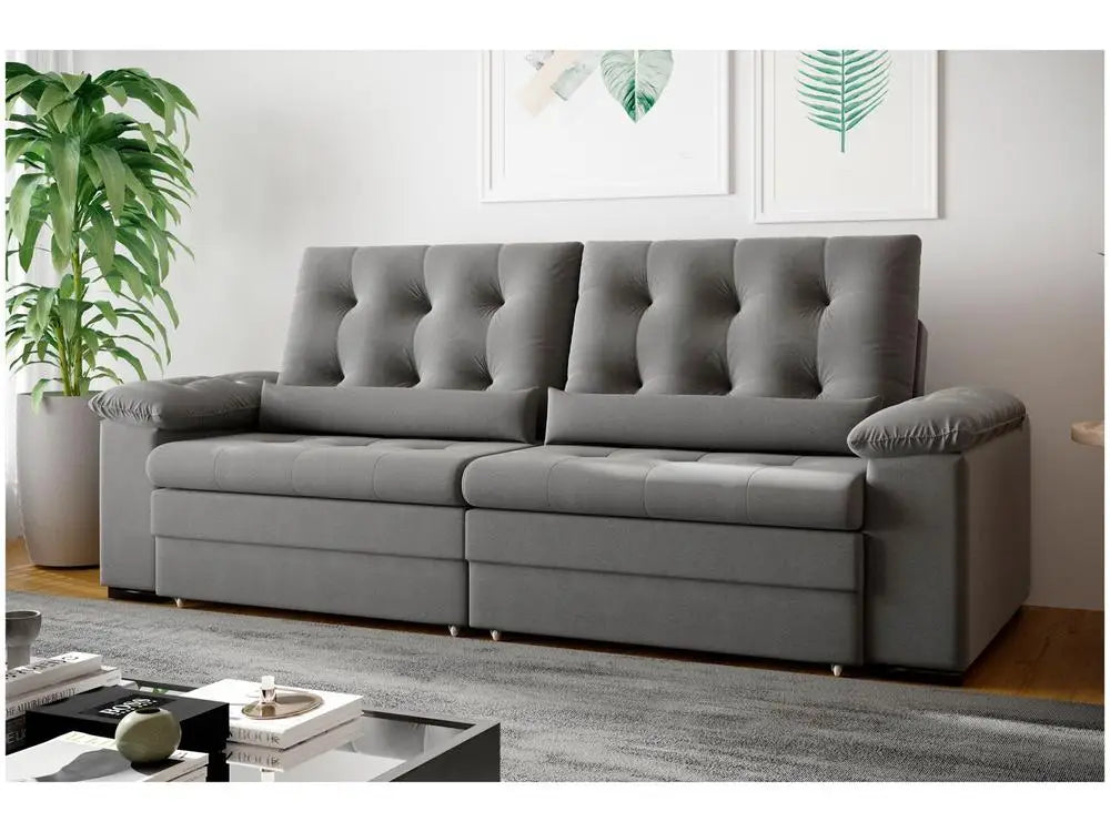 Sofa 3 Places Retractable Reclining Suede Thormatta Colombia SMP