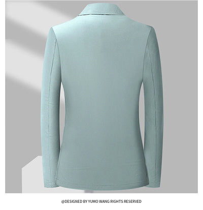 2024 Summer New Casual Sunscreen Small Suit Top for Men, Thin Ice Silk Sunscreen Quality, Fashionable and Versatile Suit Top