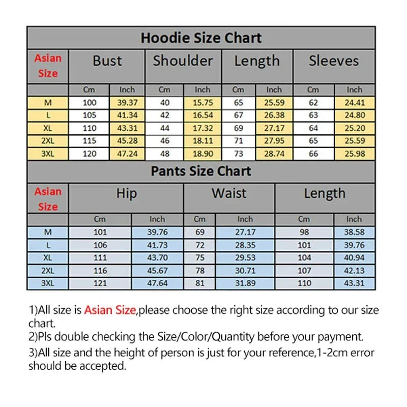 2024 Mens Tracksuit Print Zipper Hooded Jacket Coat+Slim Sweatpants Set Simplicity Warm Casual Jogging Sweatshirt Suit Clothing