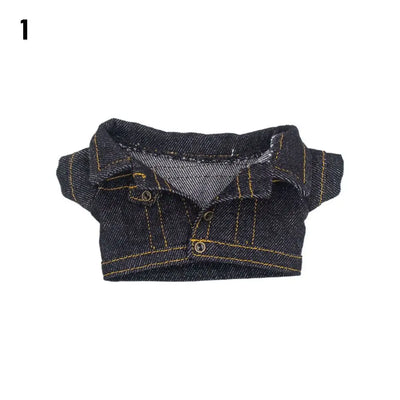 10CM Doll Clothes Fashion Tops Denim Jacket Casual Wears Jeans Pants For 1/12 Dolls Clothes Accessories Kids Toys