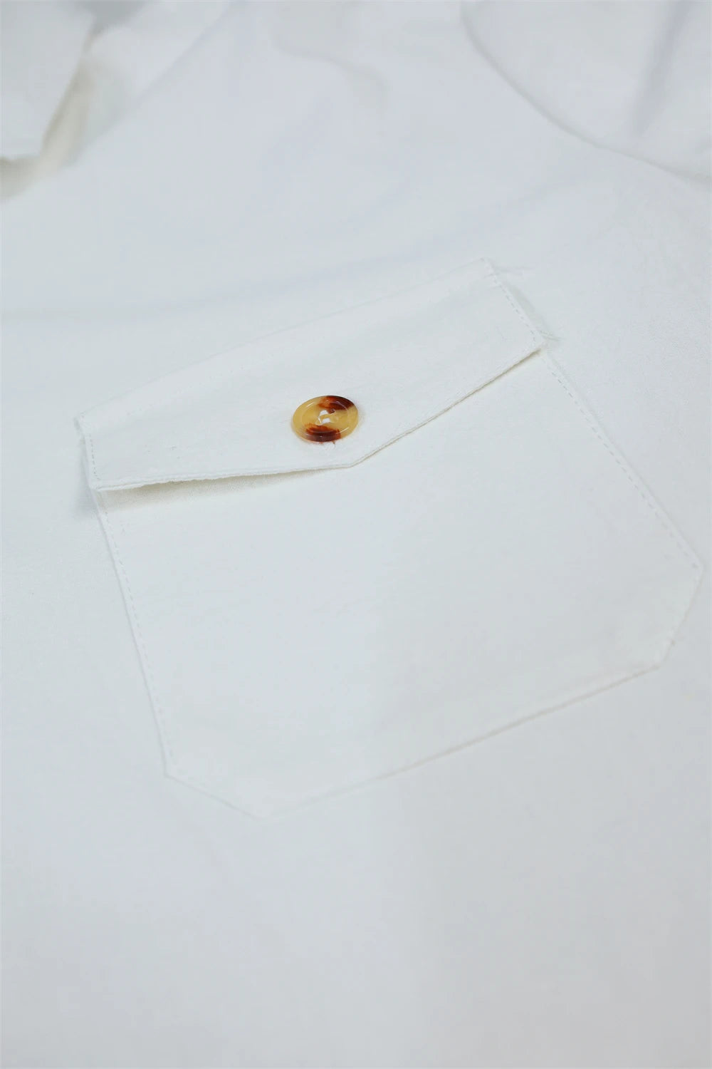 Men's Cotton Linen Shirts Turn Down Collar Solid Hawaiian Shirt Lightweight Breathable White Shirt Casual Large Size Streetwear