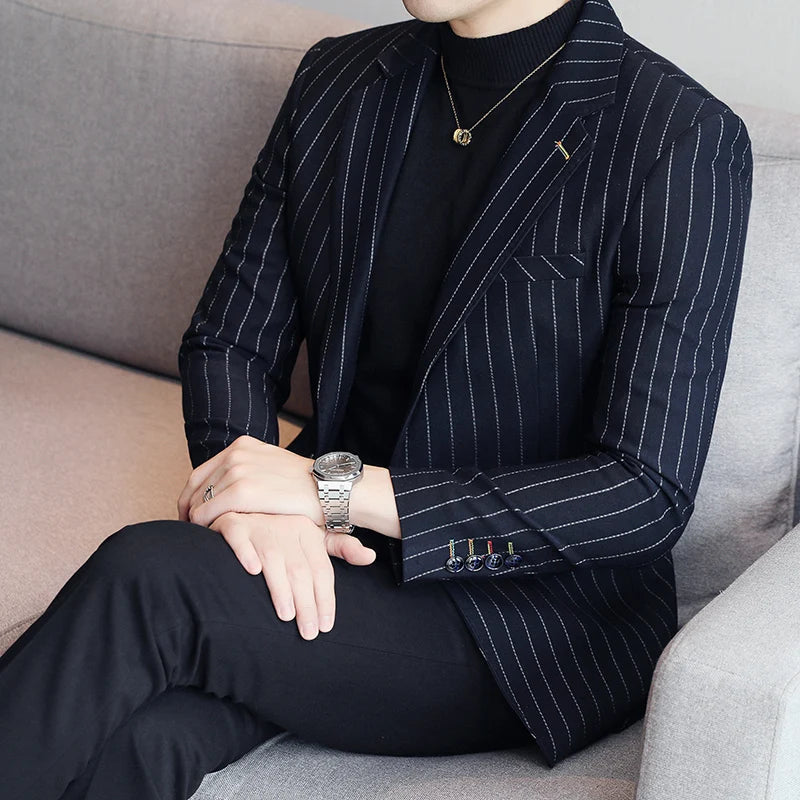 2024 Slim Fit Men's Wedding Casual Suit High-End All-in-One Handsome Two Button Fashion Boutique Single West Coat S-5XL