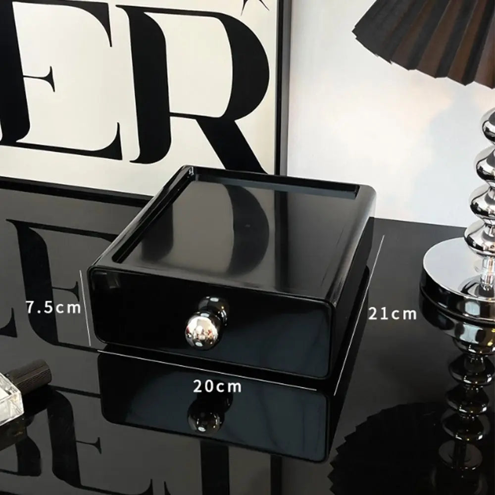 Large Capacity Desk Organizer Box Dopamine Dust-proof Cosmetics Storage Box Stackable Desktop Storage Boxes Drawer Home Office