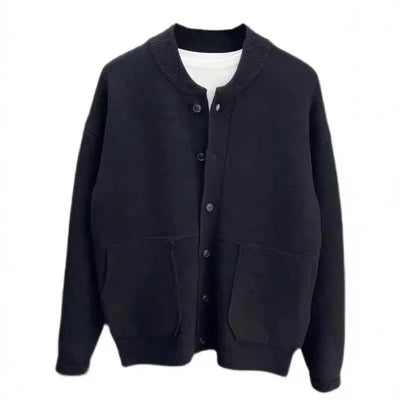 Autumn Winter New Style Men's Knitted Cardigan Sweater Casual Pure Color Lazy Fashion Youth Versatile Knitwear Coat