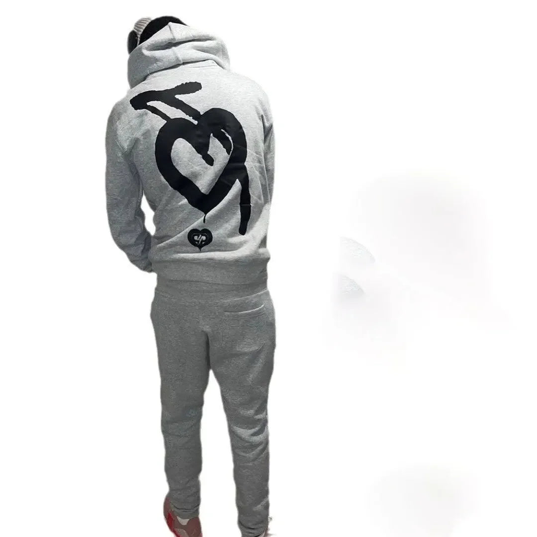 2024 new spring and autumn new love letters printed men and women couples hoodie hoodie trend set