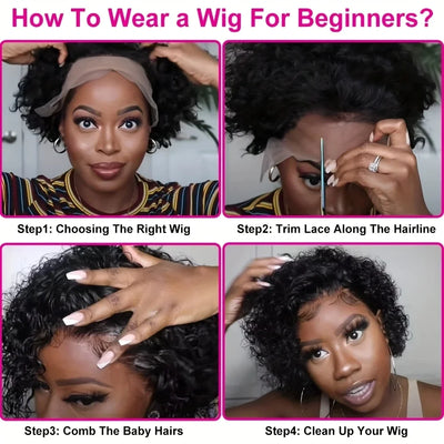 5x5 High Density 13x6 Lace Front Wigs Curly Wave Short Bob 13x4 HD Lace Frontal Human Hair 4x4 Closure Wig Brazilian For Women