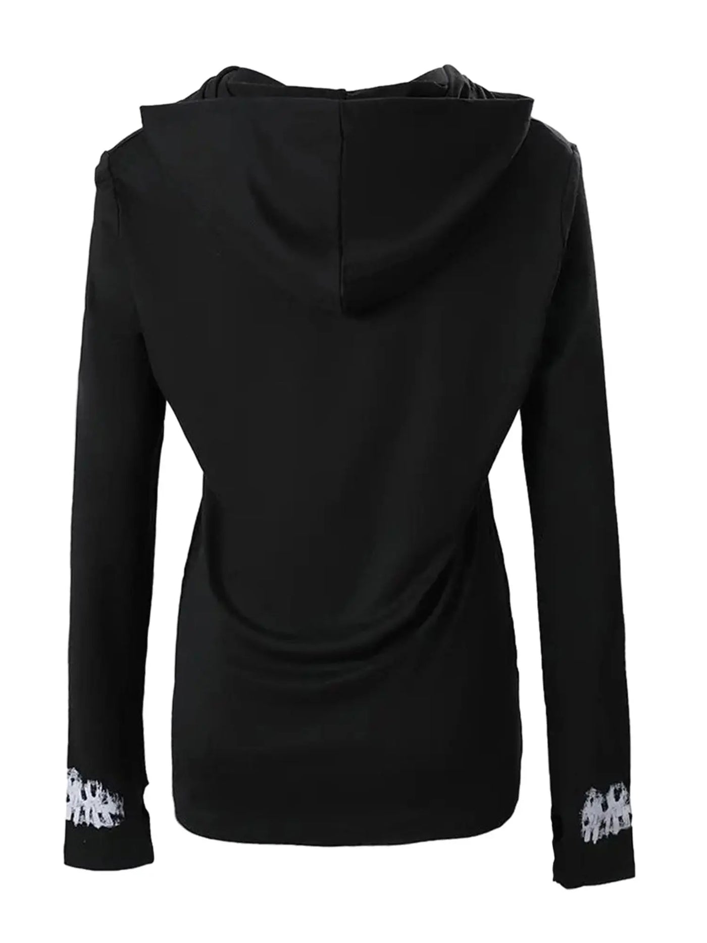 Women s Long Sleeve Halloween Skull Print Hooded Hoodies Shirts Spring Fall Casual Tops Streetwear Fashion Pullover Sweatshirt