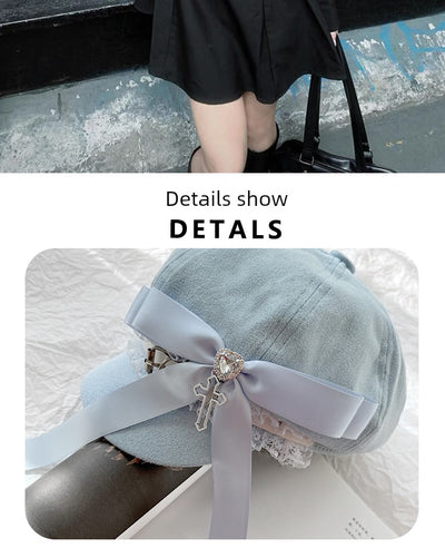 Y2g Punk Subculture Niche Design Painter Cap Children's Autumn and Winter Sweet All-Match Make Your Face Look Smaller Beret Fashion