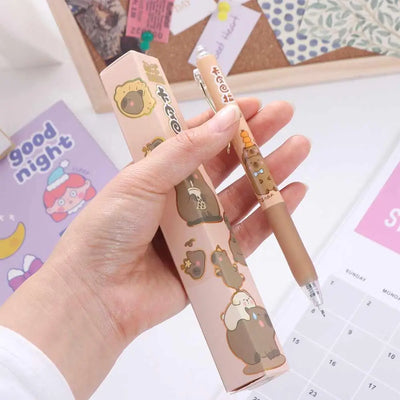 Cute Capybara Pencil Case for Boy Girl Large Storage Pencil Box School Accessories