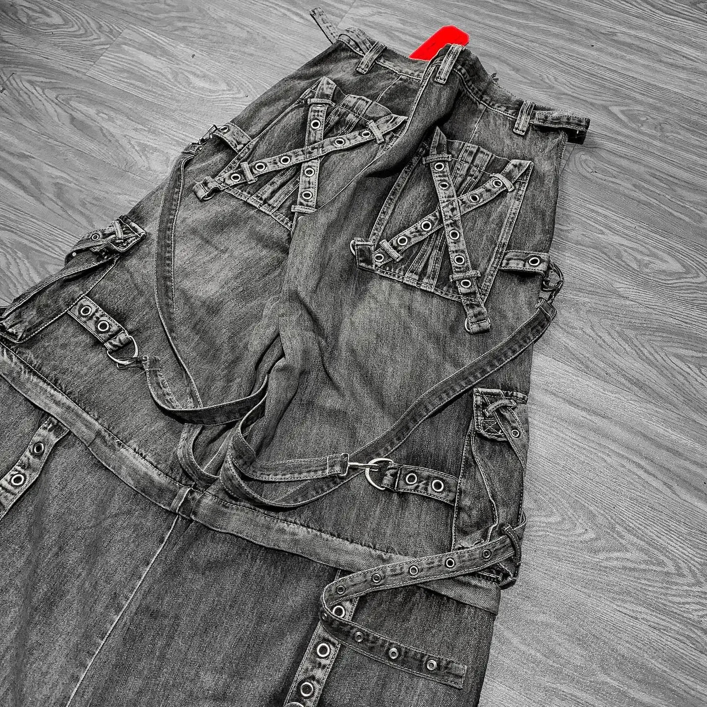 Y2k Streetwear Jeans Mens Womens Harajuku Retro Multi Pocket Washed Worn Out Jeans Fashionable Hip Hop Oversized Wide Leg Pants