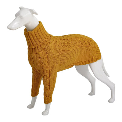 Turtleneck Twist Knitted Sweater for Dogs, Italian Greyhound Whippet, Warm Dog Coat, Dog's Winter Clothing