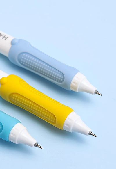 3pcs Happy Beans Gel Pens Set Ergonomical Triangle Grip Erasable Black Color Ink 0.5mm Ballpoint for Writing School A7682