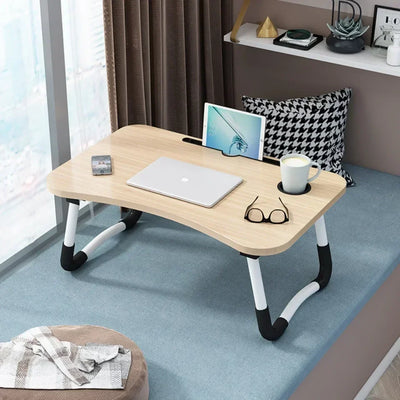 Foldable Learning Desk Convenient Computer Desk Installation Free Small Desk Anti Slip Desk Multifunctional Bed Storage Desk