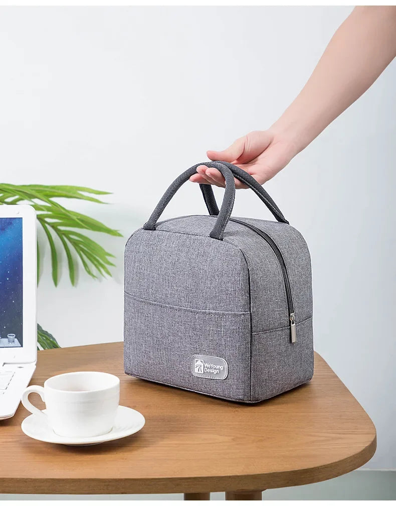 Functional Pattern Cooler Lunch Box Portable Insulated Canvas Lunch Bag Thermal Food Picnic Lunch Bags For Women Kids
