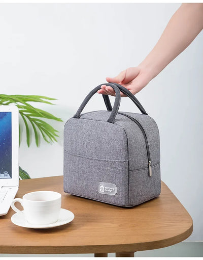 Functional Pattern Cooler Lunch Box Portable Insulated Canvas Lunch Bag Thermal Food Picnic Lunch Bags For Women Kids