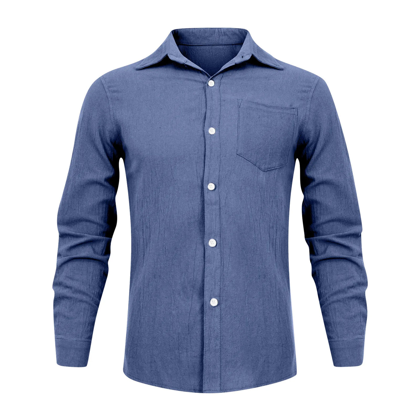 Loose Shirts Men'S Lightweight Long Sleeved Shirt Spring Summer Men'S Casual Cotton Linen Solid Color Long Sleeve Shirts