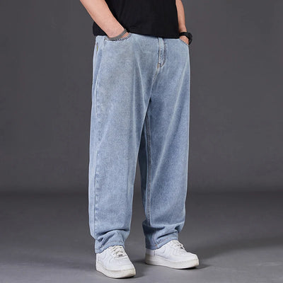 Big Size Jeans Men Large Size Jumbo Long Loose Pants Plus Size Loose Jeans Men