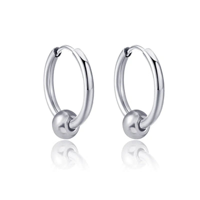 New Punk Stainless Steel Chain Hoop Earrings For Women Men 2023 Trendy Goth Pop Hip Hop Pendants Ear Jewelry Accessories Earring
