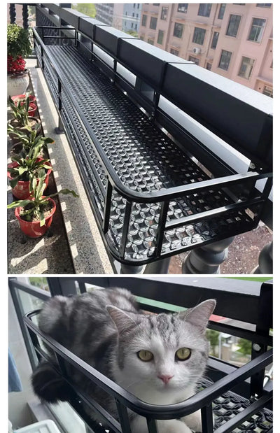 Elegant European-Style Flower Stand Expansive Iron Art Balcony Rail Organizer Decorative Hanging Pot Holder Urban Green Space