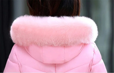 2024 New Women Parkas Big Fur Winter Parkas Hooded Long Down Cotton Jacket Female Coat Thick Warm Winter