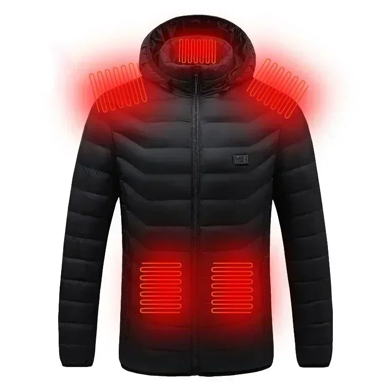 21 Areas Electric Winter Heated Jacket Men's Women's Motorcycle Jacket USB Heating Jacket Heated Vest Moto Thermal Coat Clothing