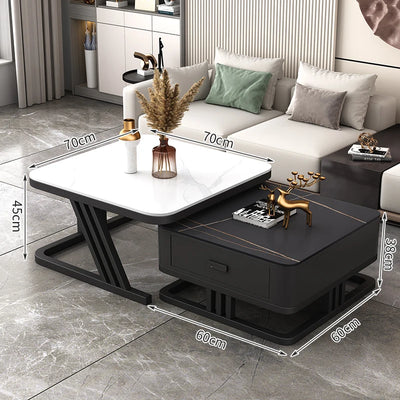 Nordic Aesthetic Coffee Table Living Room Light Luxury Designer Clear Unique Side Table Modern Simple Mesas Bajas Furniture