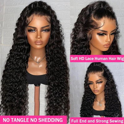 200% Hair Wigs Human Hair Deep Wave 13x4 Lace Frontal Wig Water Wave 4x4 Lace Closure Pre Plucked 13X6 HD Lace Frontal Wig