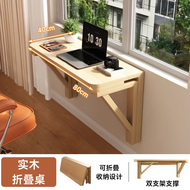 Nordic Style Wall Hanging Folding Table for Home Use Simple Study Desk Writing Desk Against The Wall Space-saving Laptop Desk