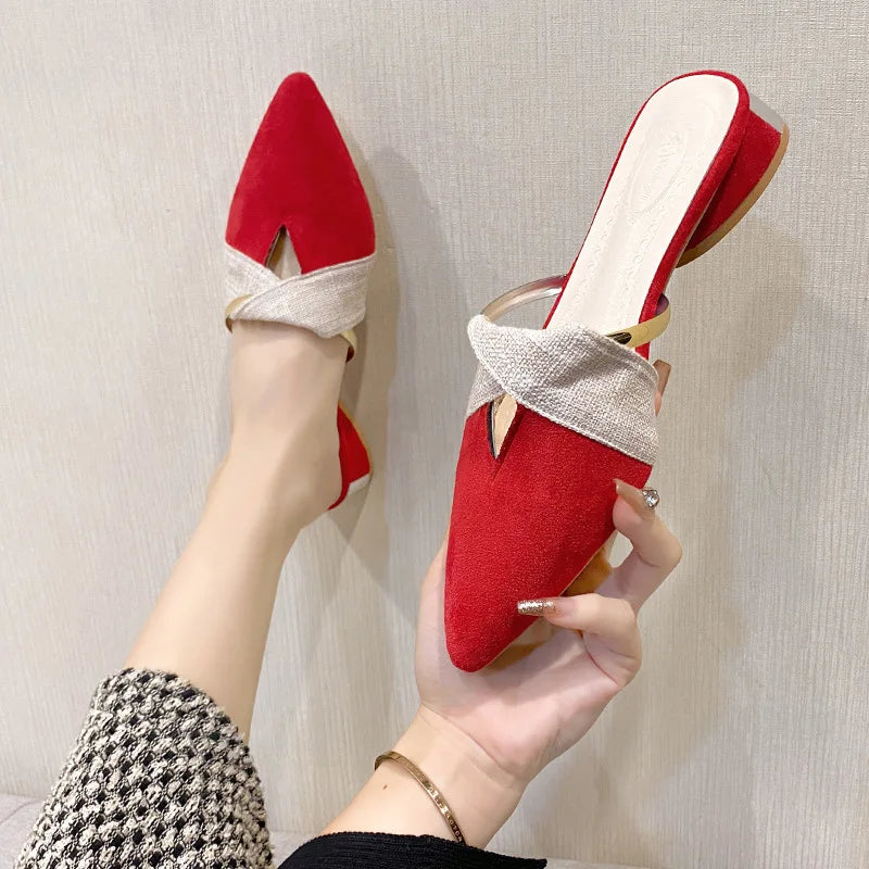 Brand Elegant Heels Summer Women's Shoes Woman Sandals Leisure Slippers Comfortable Open Toe Slip-On Slides