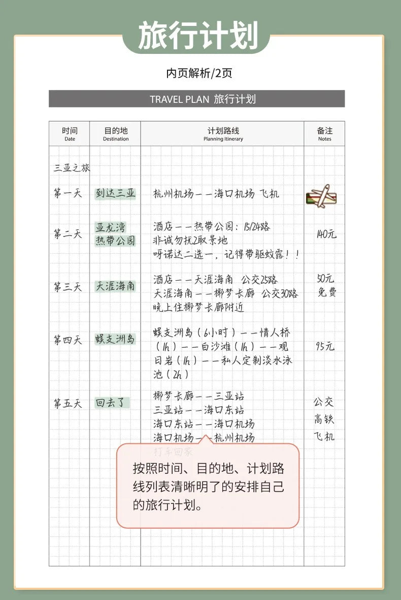 Portable 2025 Monthly Notes Notebook, A4/A5 Size 24 Sheets Annual Calendar Planner for School Travel Business Work Home Writing