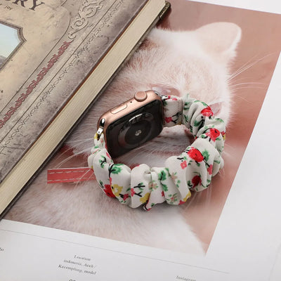 Scrunchie Strap for Apple watch band 44mm 40mm 46 42mm 45 41mm ultra 49mm Loop watchband bracelet iWatch series 10 9 8 7 6 SE 5