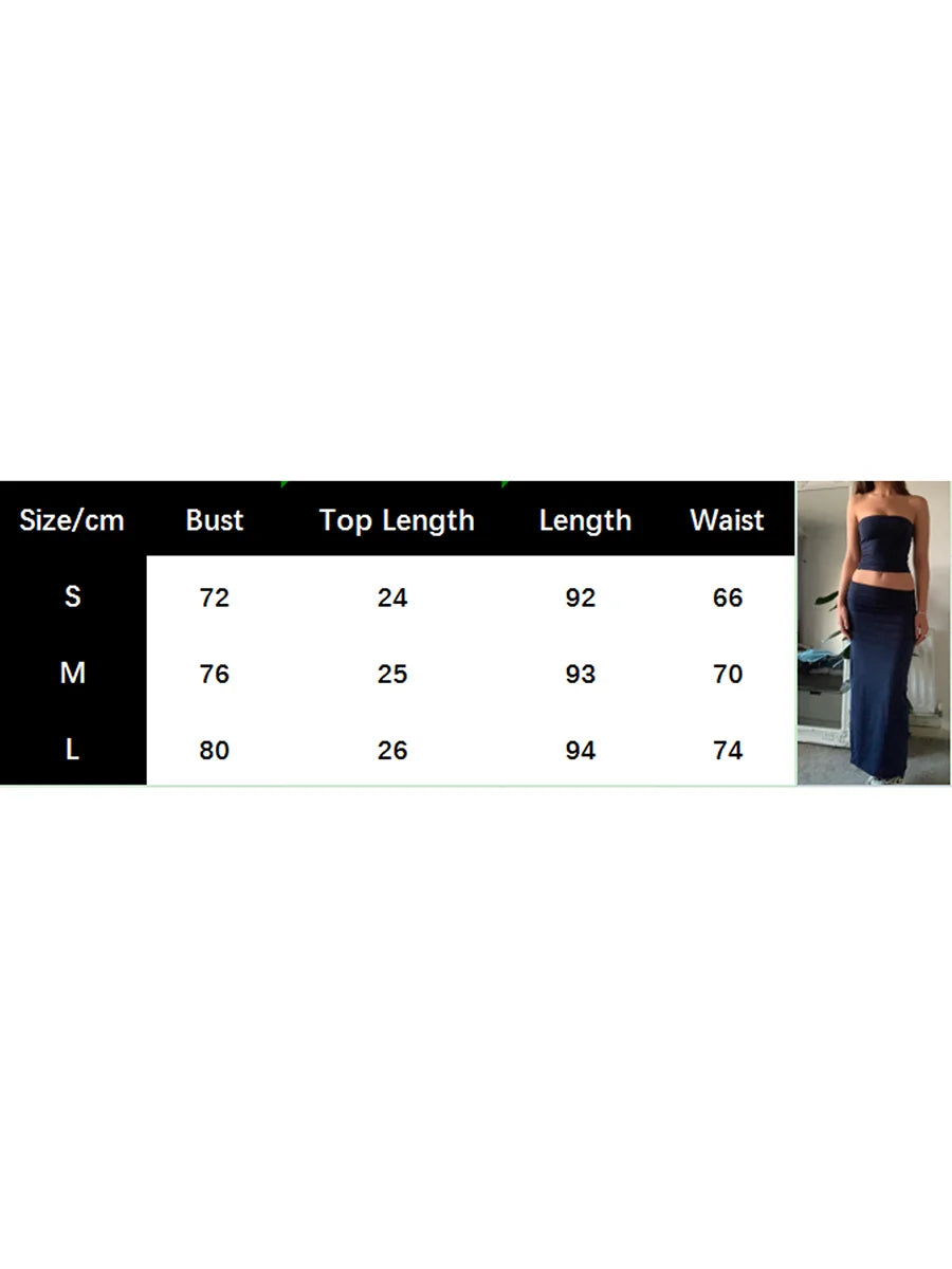 2 Piece Long Skirt Set