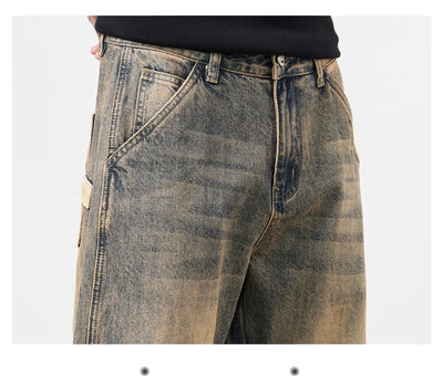 Men's Jeans Baggy Pants Loose Fit Harem Pants For Men Clothing Streetwear Fashion Pockets Patchwork Large Trousers Oversized 42