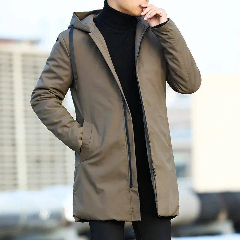 Men Jackets Autumn Winter Men's Trench Coat Male Windbreaker Outerwear Jaquet Man Coat Men Casual Thicken Warm Hooded Parkas