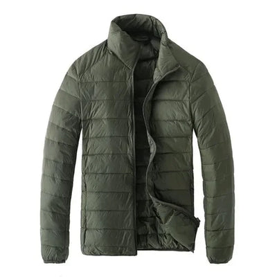 2024 Fall And Winter New Collar Lightweith Warm Down Jacket Royal Blue Black Gray Green Male Down-Filled Coat  Large Size Does N
