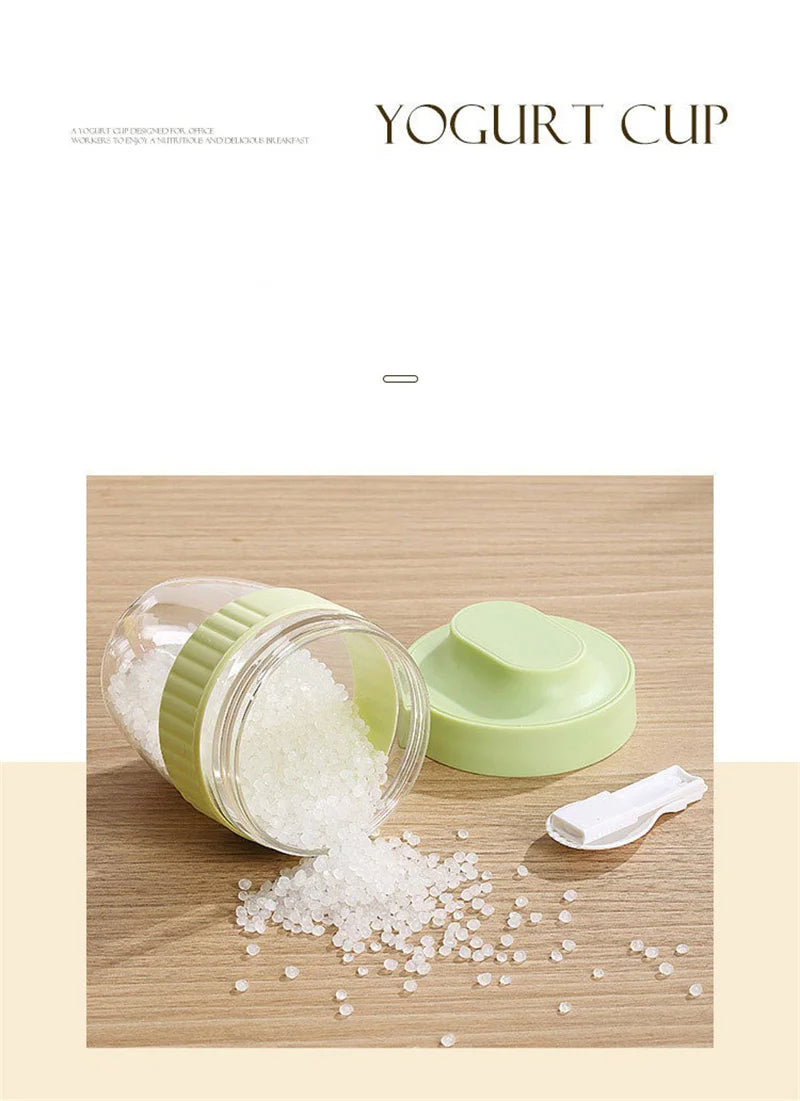 Breakfast Cup Oat Cup Nut Yogurt Salad Cup Container Set Sealed Portable Fitness School Lunch Box Food Storage Cup Bento Box New